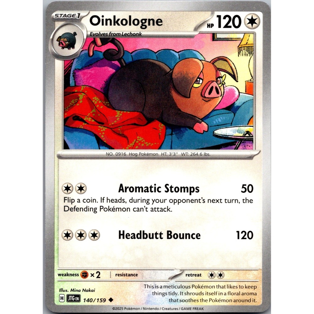 Pokemon Oinkologne 140/159 Uncommon SV09: Journey Together Colorless Card